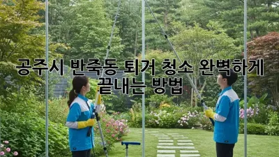공주시 반죽동 퇴거 청소, 완벽하게 끝내는 방법!